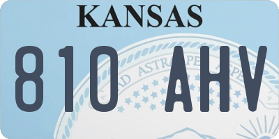KS license plate 810AHV