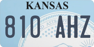 KS license plate 810AHZ