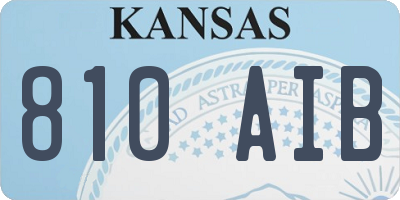 KS license plate 810AIB
