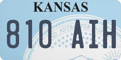 KS license plate 810AIH