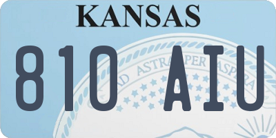 KS license plate 810AIU