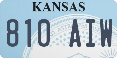 KS license plate 810AIW