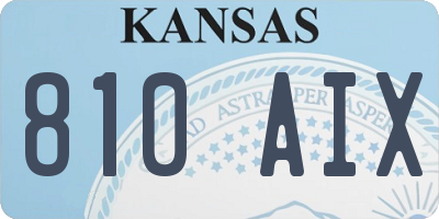 KS license plate 810AIX