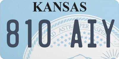KS license plate 810AIY