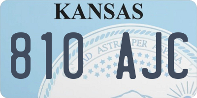KS license plate 810AJC