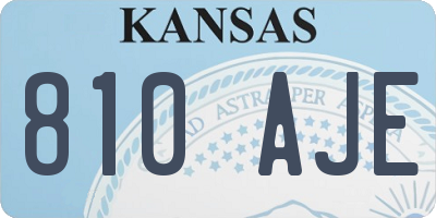 KS license plate 810AJE