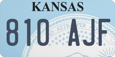 KS license plate 810AJF