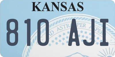 KS license plate 810AJI
