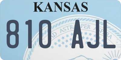 KS license plate 810AJL