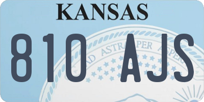 KS license plate 810AJS