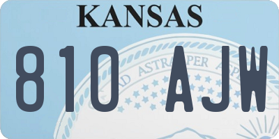 KS license plate 810AJW