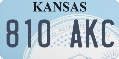 KS license plate 810AKC
