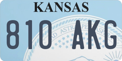 KS license plate 810AKG