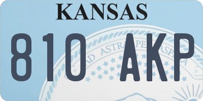 KS license plate 810AKP