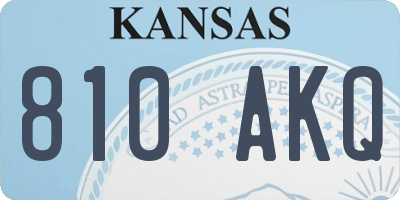 KS license plate 810AKQ