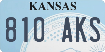KS license plate 810AKS