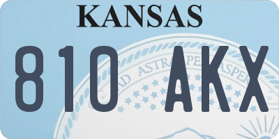 KS license plate 810AKX