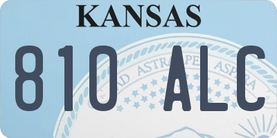 KS license plate 810ALC