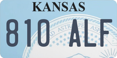 KS license plate 810ALF