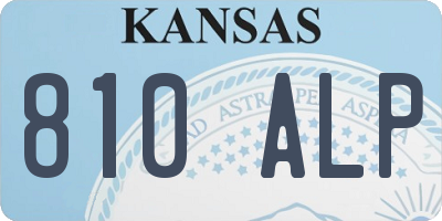KS license plate 810ALP