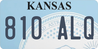 KS license plate 810ALQ