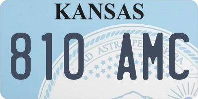 KS license plate 810AMC