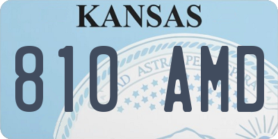 KS license plate 810AMD