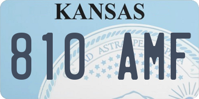 KS license plate 810AMF