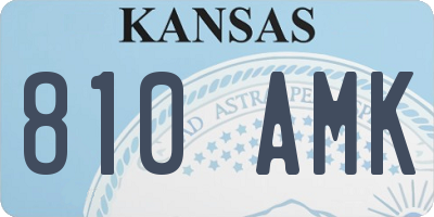 KS license plate 810AMK