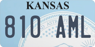 KS license plate 810AML