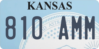 KS license plate 810AMM