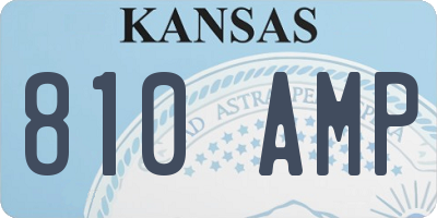KS license plate 810AMP
