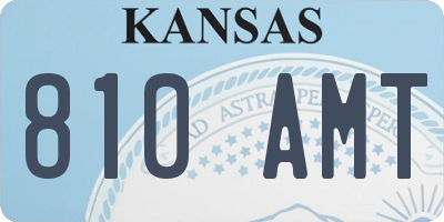KS license plate 810AMT