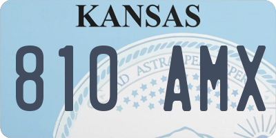 KS license plate 810AMX