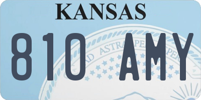 KS license plate 810AMY