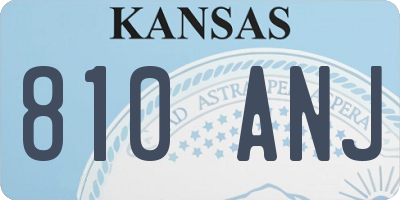 KS license plate 810ANJ