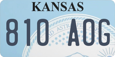 KS license plate 810AOG