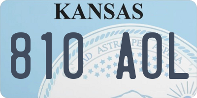 KS license plate 810AOL