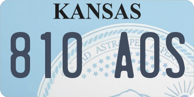 KS license plate 810AOS