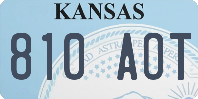 KS license plate 810AOT