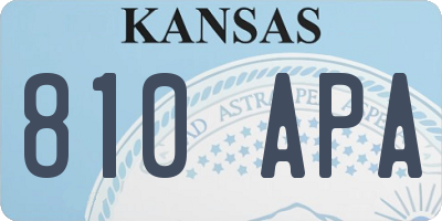 KS license plate 810APA