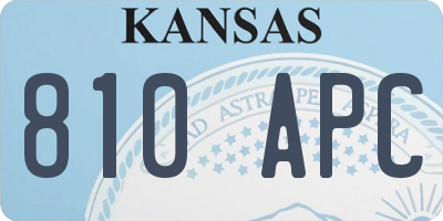 KS license plate 810APC