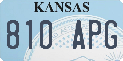 KS license plate 810APG
