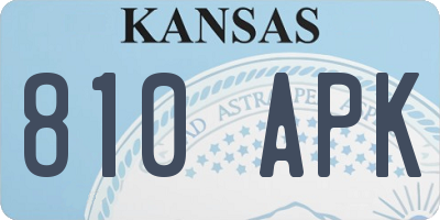 KS license plate 810APK