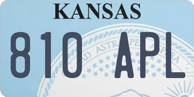 KS license plate 810APL