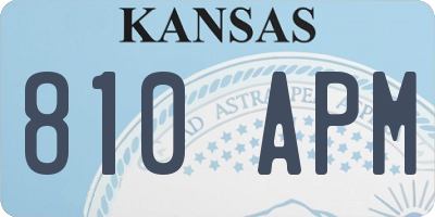KS license plate 810APM