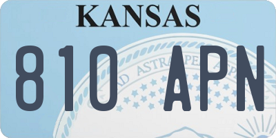 KS license plate 810APN