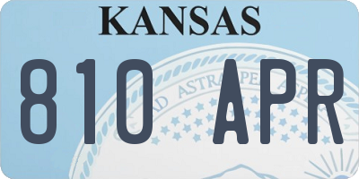 KS license plate 810APR