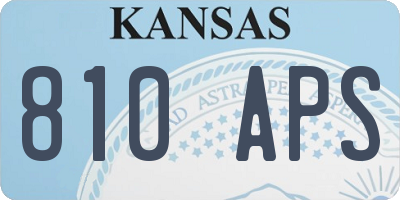 KS license plate 810APS