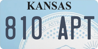 KS license plate 810APT